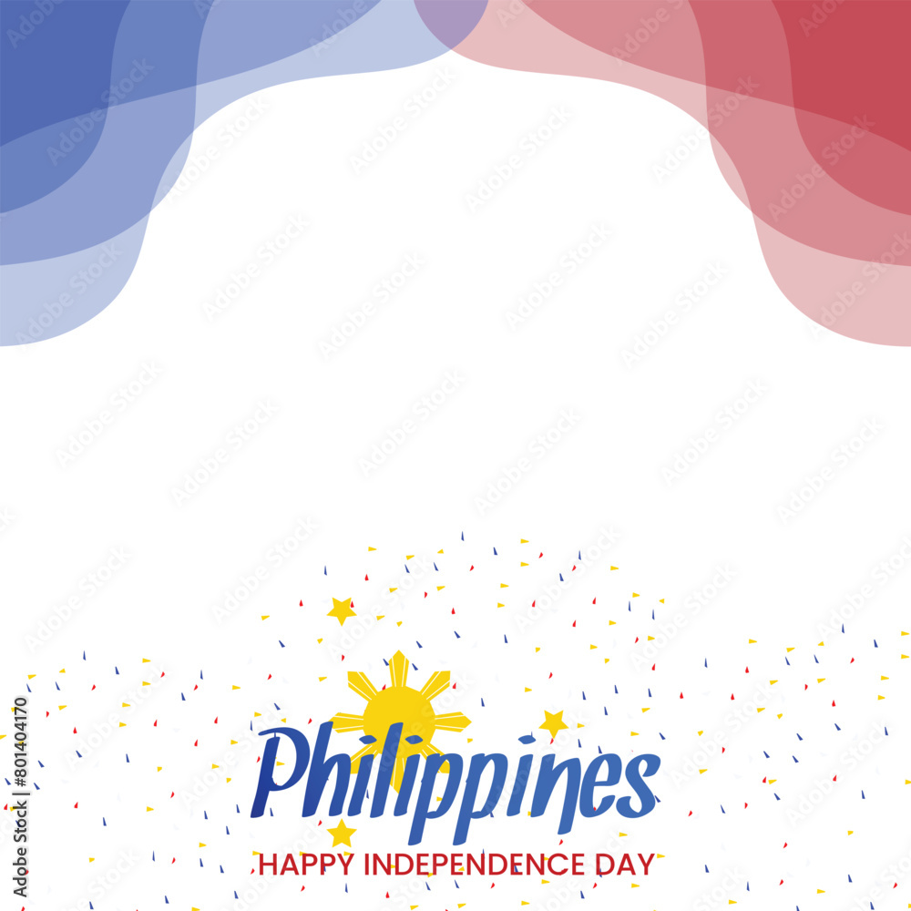 phillipines independence day wishing post design vector file