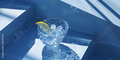Sure the title for the image of a glass of icecold lemonade in Brazilian Portuguese is Copo de Limonada Gelada photo