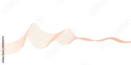 Abstract wavy lines flowing curve golden gradient color on transparent background. Abstract white background colorful lines. modern wavy stripes on white background isolated.	