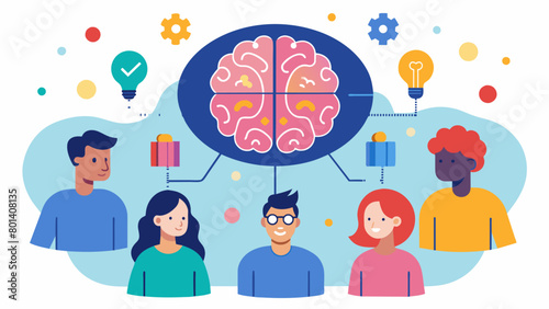 A neurodiversity affinity group is established within the company to promote networking and support a employees.. Vector illustration