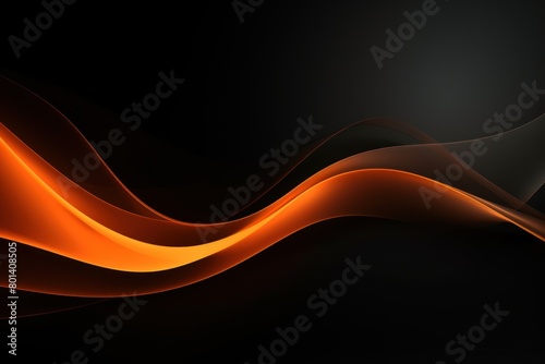Orange black white glowing abstract gradient shape on black grainy background minimal header cover poster design copy space empty blank copyspace 