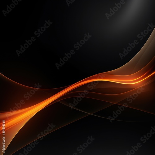 Orange black white glowing abstract gradient shape on black grainy background minimal header cover poster design copy space empty blank copyspace 