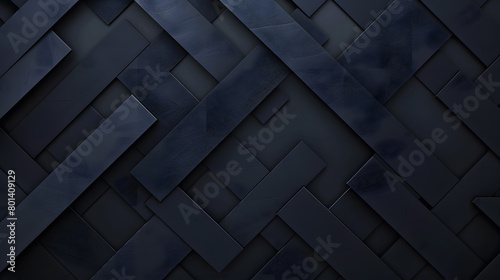 A sleek, geometric pattern of intersecting lines and angles in shades of deep charcoal and midnight blue