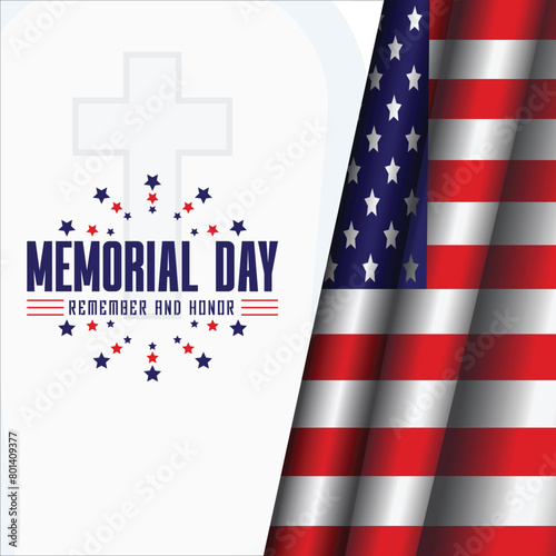 memorial day post design vector file