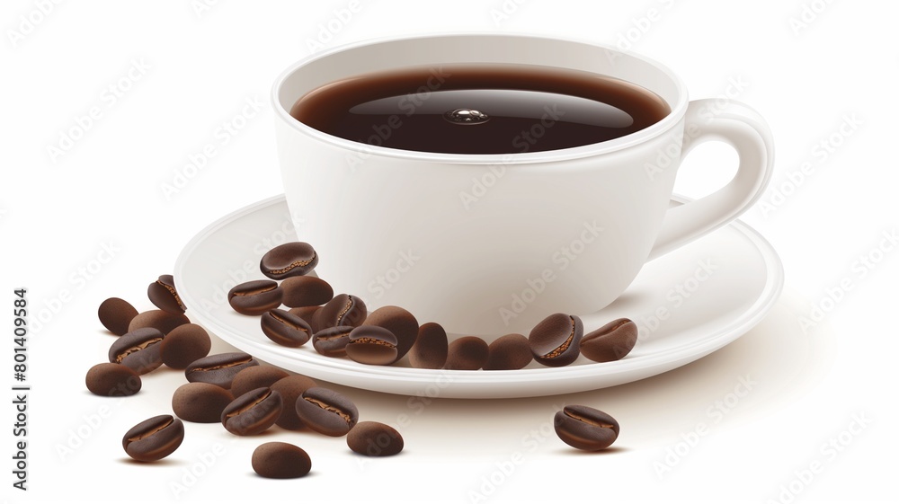 Hot coffee decorated with coffee beans coffee pattern background image. Hot coffee decorated with coffee beans coffee pattern background image.