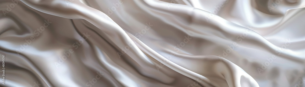 Fototapeta premium Smooth Silk Pillowcase: Close-Up of Smooth and Textured Silk Pillowcase with Luxurious Comfort