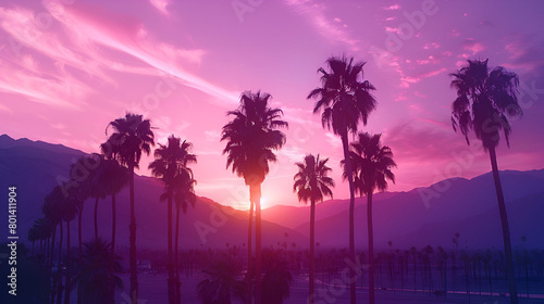 Palm Springs sunset in a matte violet color