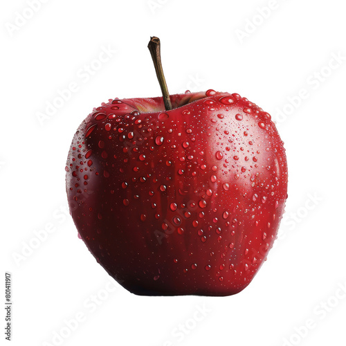 Red apple isolated on PNG background