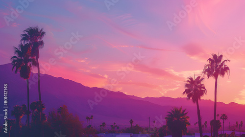 Palm Springs sunset in a matte violet color
