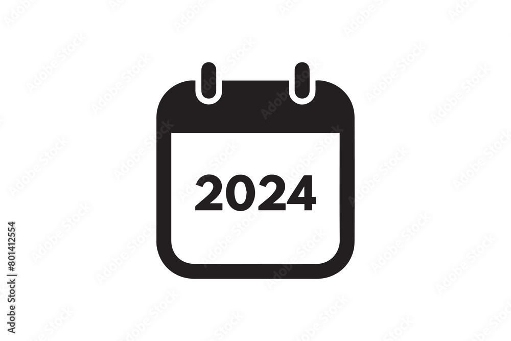 2024 year, calendar icon 2024 year, calendar icon