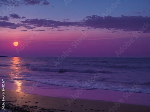 dusk on the shore background