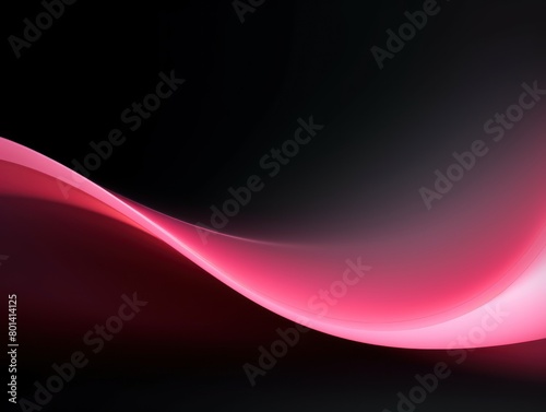 Pink black white glowing abstract gradient shape on black grainy background minimal header cover poster design copy space empty blank copyspace 