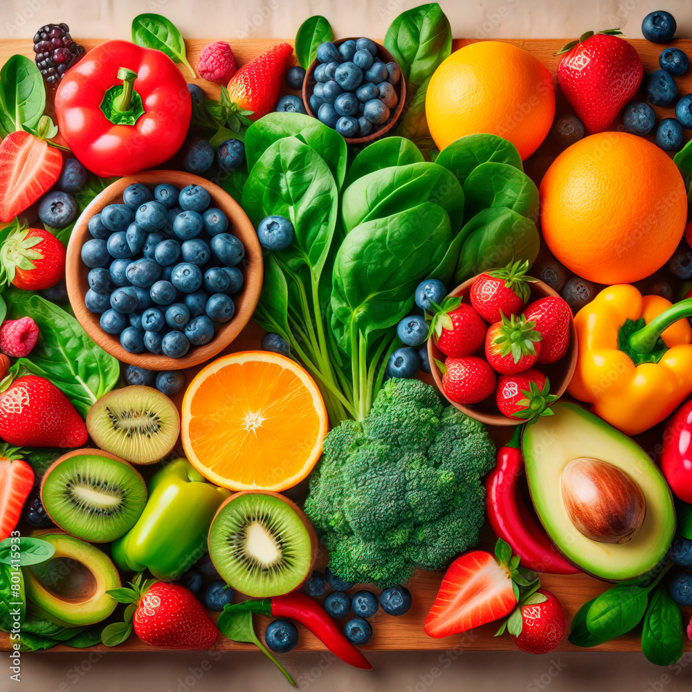 Health food for fitness concept with fruit, vegetables, pulses, herbs, spices, nuts, grains and pulses. High in anthocyanins, antioxidants, smart carbohydrates, omega 3, minerals and vitamins Health food for fitness concept with fruit, vegetables, pulses, herbs, spices, nuts, grains and pulses. High in anthocyanins, antioxidants, smart carbohydrates, omega 3, minerals and vitamins