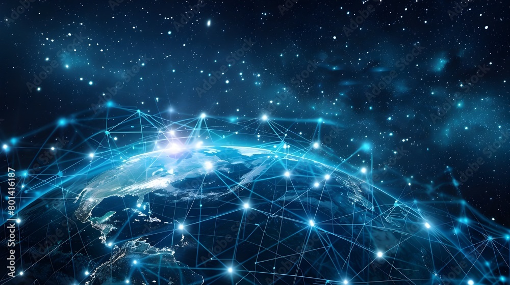 The digital world globe refers to the concept of global connectivity, high-speed data transfer, cyber technology, information exchange, and international communication The digital world globe refers to the concept of global connectivity, high-speed data transfer, cyber technology, information exchange, and international communication