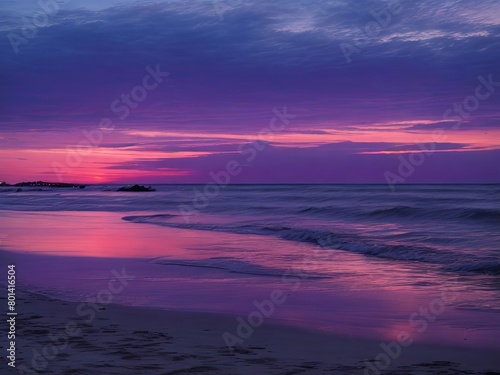 dusk on the shore background © REZAUL4513