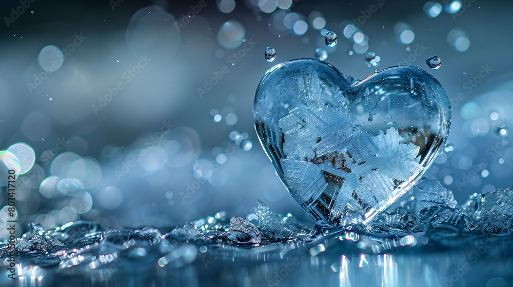 heart shape formed of water
heart shape formed of water