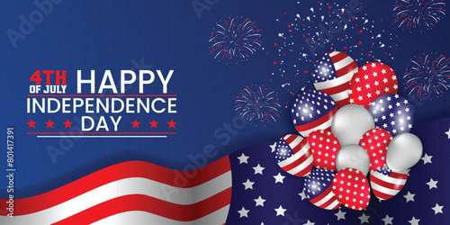 4thof juy wishing design vector file