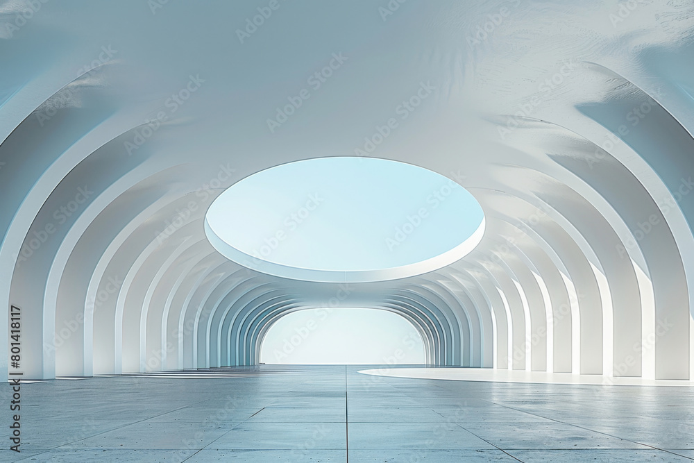 Concrete outdoor square building,Empty architectural background.