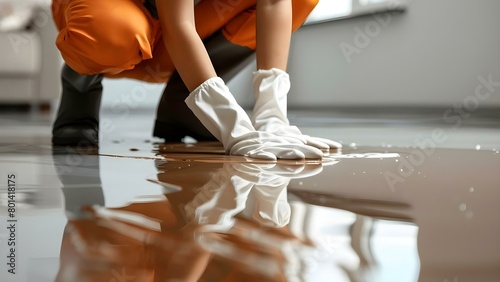Thorough Cleaner Leaves Home Spotless and Refreshed. Concept Home Cleaning, Thorough Cleaning, Spotless Home, Refreshed Space, Professional Service
