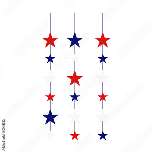 Memorial Day US Decoration. Independence Day Celebration. Vector Illustration.