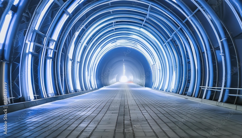 abstract tunnel corridor with rays of light and new highlights abstract ...