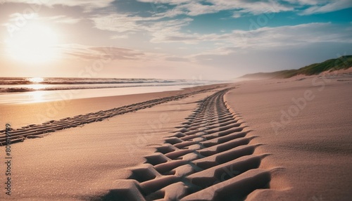 tyre tread pattern in beach sand