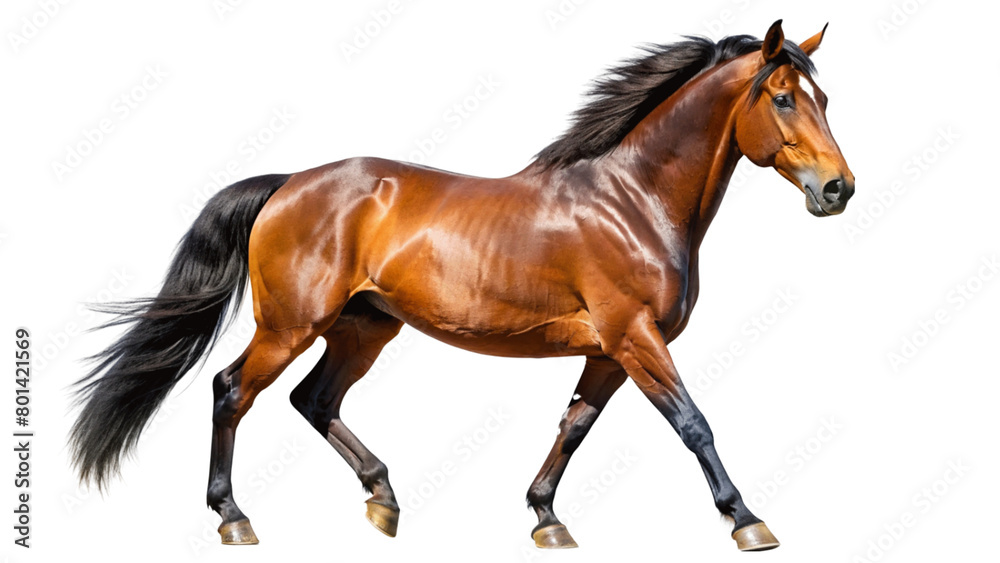 Young healthy horse isolated on Transparent background. Young healthy horse isolated on Transparent background.