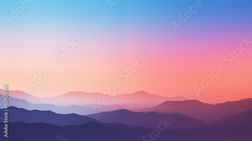 Gradient mountain and sky background image