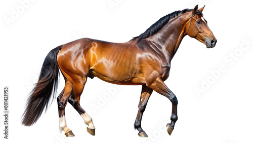 Young healthy horse isolated on Transparent background.