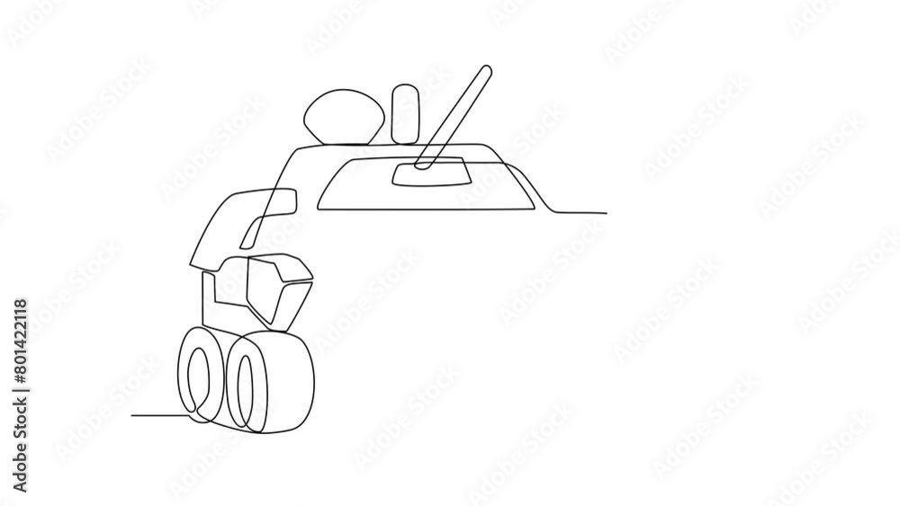 Animation Non Color Animated self drawing of Military vehicle video illustration. Military ...