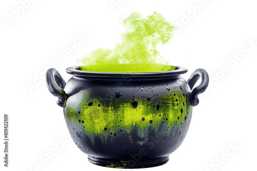 toxic witch cauldron isolated on white or transparent png
