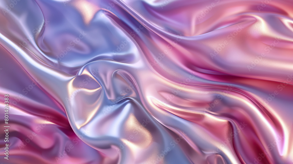 Fototapeta premium Smooth Silk Pillowcase: Close-Up of Smooth and Textured Silk Pillowcase with Luxurious Comfort