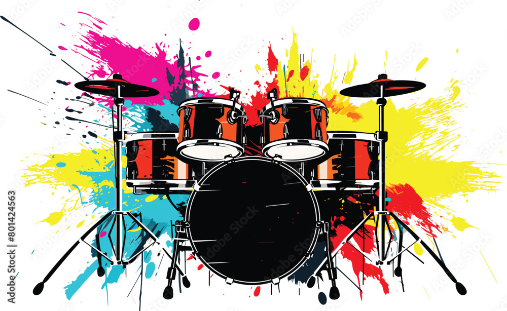 Abstract Drum Kit Vector Illustration Abstract Drum Kit Vector Illustration
