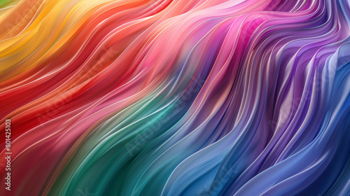 Experience the dazzling spectacle of colors cascading in a radiant gradient wave, evoking a sense of awe.