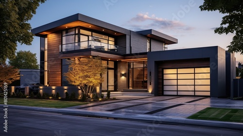 Luxury and modern new house or villa in industrial style design. © Alpa