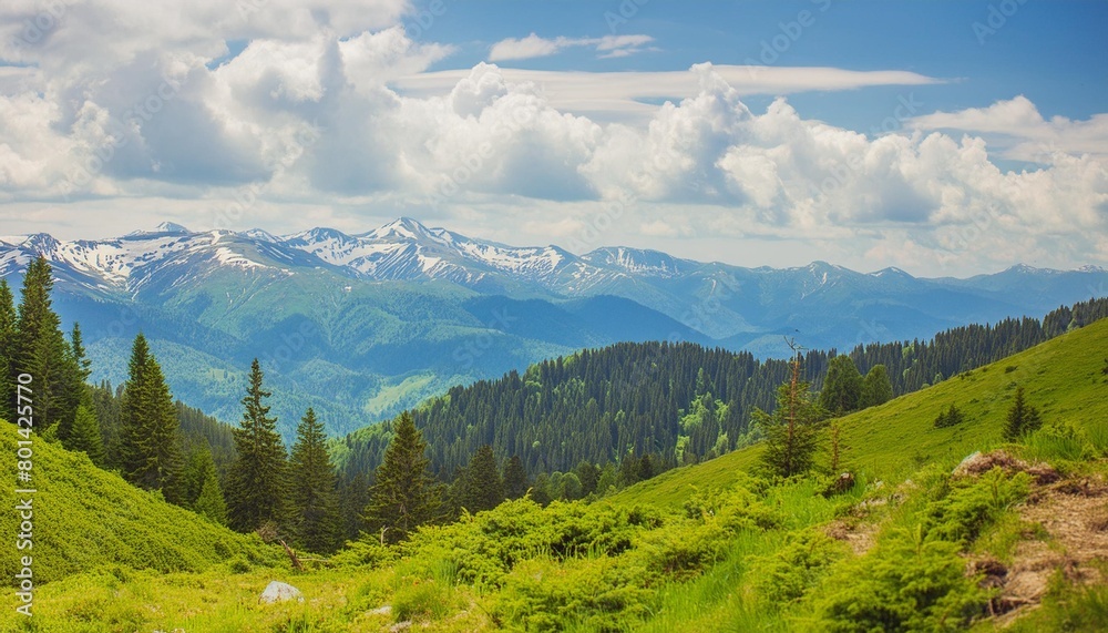 a magnificent panorama of the mountains impressively beautiful summer landscape in the mountains picture of wild area amazing natural background