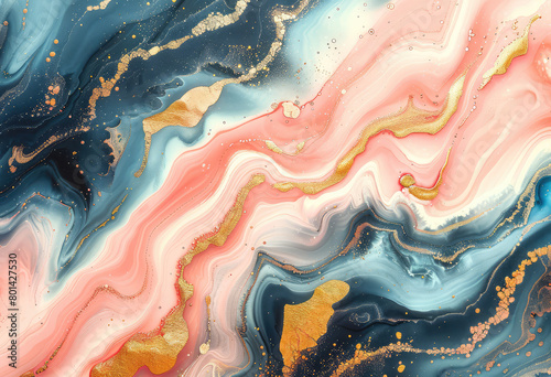 Abstract marble pattern with swirling pink. Created with Ai