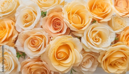 beautiful watercolor of yellow and orange roses soft pastel desktop background wallpaper wedding invitation decor generative ai