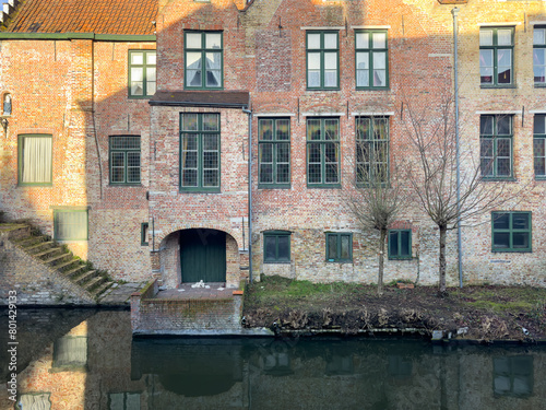 Belgium historic building view famous place to tourism, Bruges, Belgium historic canals at daytime © ERDAL SEKER