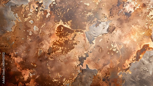 Gorgeous copper metal texture background design with a stunning and lustrous shiny metallic surface