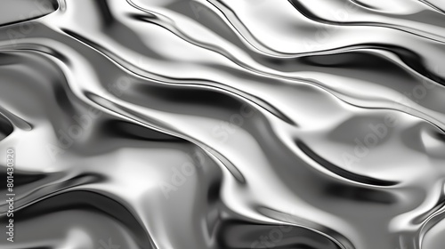 Silver metal surface texture pattern. Shiny silver texture background wallpaper. Digital artistic raster bitmap illustration. Graphic design art. AI artwork.  photo