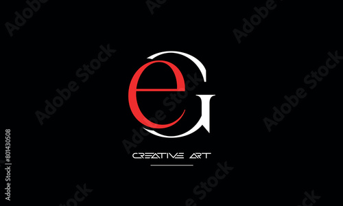 GE, EG, G, E abstract letters logo monogram
