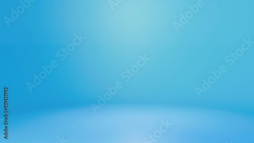 Abstract empty sky blue studio background. Scene for advertising, showcase, presentation, cosmetic ads, website, banner, fashion. Illustration. Product display. 3D room. photo