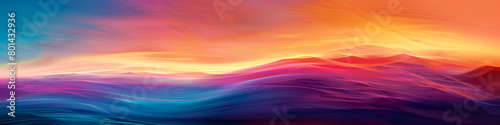 Envision the kinetic energy of a sunrise gradient vista, where bold colors seamlessly merge into rich hues, igniting the imagination and inspiring bold graphic compositions. photo