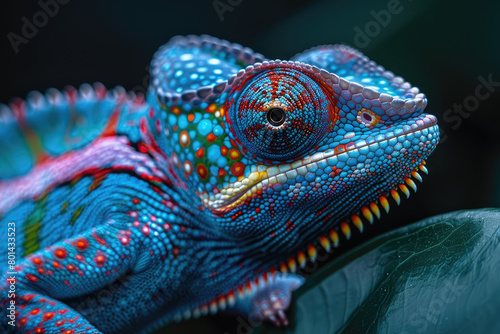A colorful chameleon. Created with Ai 