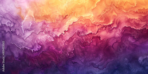 Envision the kinetic beauty of a sunrise gradient vista, where vibrant pigments dance with deeper shades, creating a dynamic interplay of colors and textures. photo