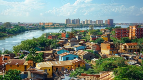 Bamako Vibrant Markets Skyline photo