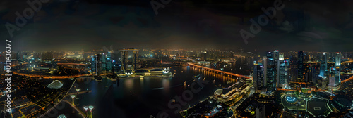 Vivid Nightscape: Sparkling Marina Bay and the Luminous Gardens by the Bay, Singapore © Adeline