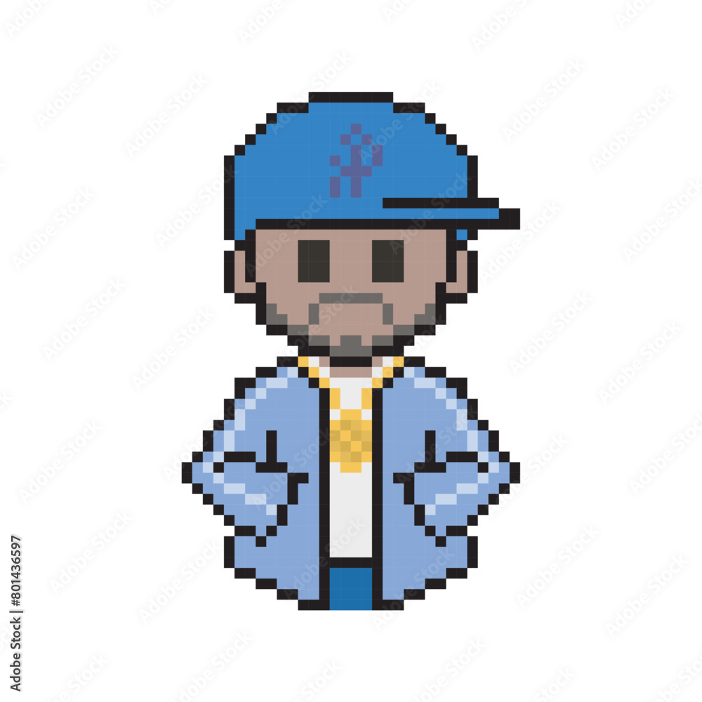 hip hop man pixel art hip hop man pixel art