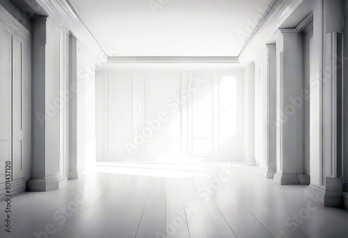  interior white empty background modern business window building floor room loft light hall indoor space sunlight clear apartment nobody perspective warehouse blank concept estate studio ceiling 